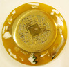 Pendant resin with brass coin Yellow