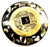 Pendant resin with brass coin Black