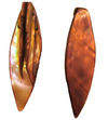 Shell bead leaf 46mm x 15mm Copper