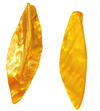 Shell bead leaf 46mm x 15mm Golden Yellow