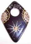 Wood pendant diamond 75mm x 50mm